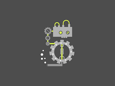 36 Days of Type - 5 36daysoftype 5 character creature illustration lettering machine number robot type typography vector