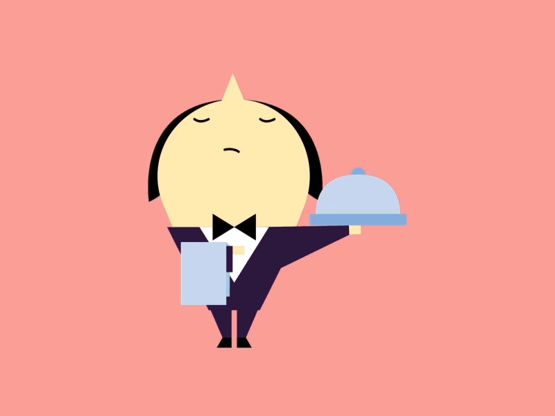 The Butler animation artwork character game gamejam gif interactive kiwijam17 vector