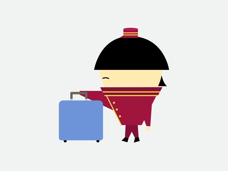 The Bellboy animation artwork character game gamejam gif interactive kiwijam17 vector