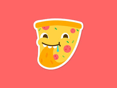 Even Pizza Likes Pizza character cute flat food hungry illustrator mule pizza playoff sticker vector vinnys