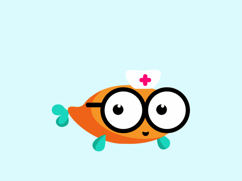 Starship Animal Doctors - Puffer Fish animals animation character cute design doctors gif graphic hospital illustration puffer fish vector