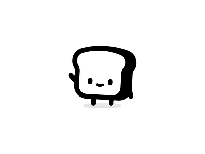 butterbehavior.com bread character cute food hello illustration logo toast