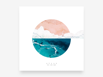 Atlas album atlas clean cover minimal mixtape music ocean playlist sand simple water