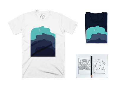 Sleeping Giants abstract clothes minimal moon mountains shirt simple sleep sleeping giants tshirt