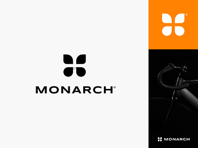 Monarch bicycle brand branding butterfly identity insect logo monarch royalty