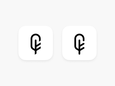 Feather Logo Style Test app icon bird brand f feather logo minimal simple