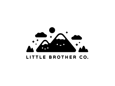 Little Brother Co. brand branding brother cloud cute icon little logo moon mountain nature simple stars