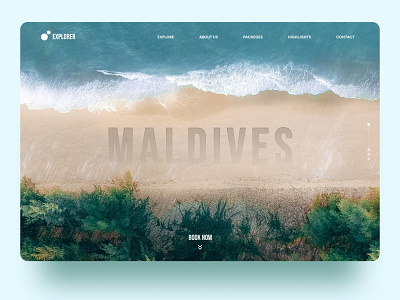 Maldives - Banner Concept app banner branding colorful design graphic design header illustration ios logo maldives ui ux vector web website