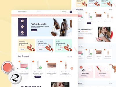 Beauty Product - Website animation beauty cart ecommerce fashion motion graphics product ui website