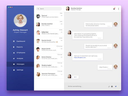 Dashboard :: Chat Screen by Teqlawn on Dribbble