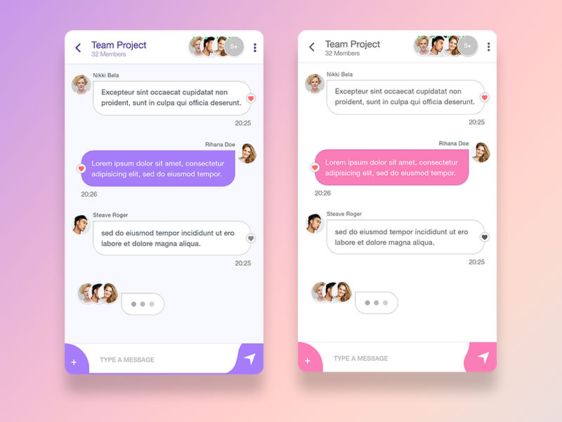 Download Chat Screen by Meeta Sadhwani on Dribbble