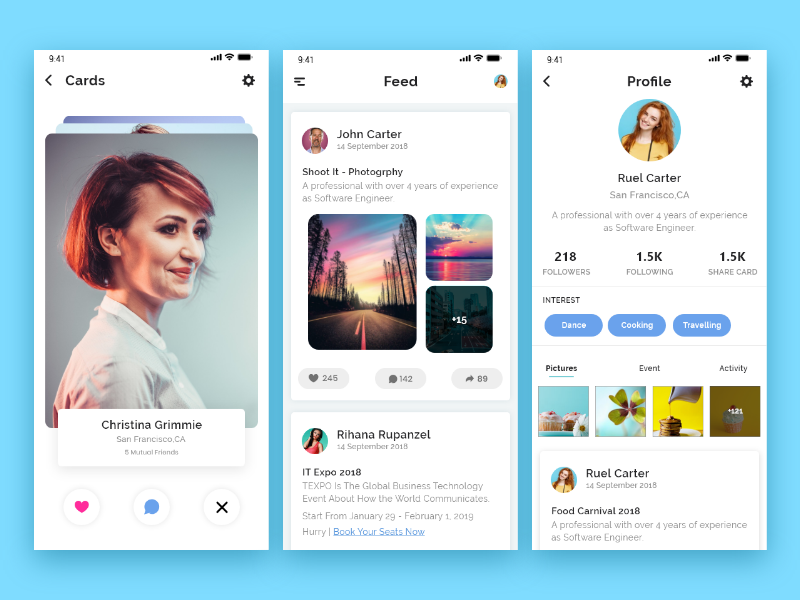 Networking App by Teqlawn on Dribbble