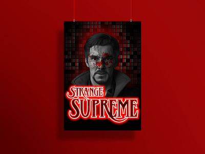 strange supreme: poster design design graphic design illustration poster typography