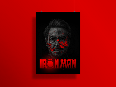 Iron man :Poster 3d branding design graphic design illustration poster typography ui vector