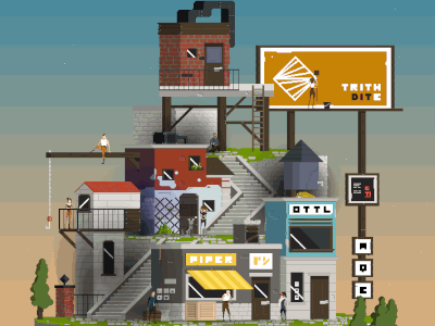 City life in Ara of the Wanderers animation city game design game dev pixel art