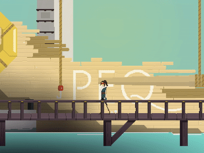 Dock Stroll art color design game pixel art video game