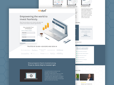 Riskalyze | Landing Page & Ads ads design facebook figma finances financial google graphic design illustrator landing page linkedin money photoshop ui ux