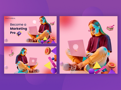 Factoreal | Social Media Ad Set design facebook figma google graphic design illustrator photoshop ui ux