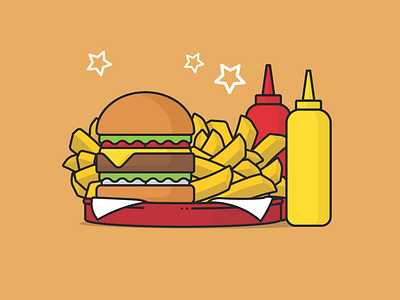 All-American Cuisine | Looping Food Motion american culture design food graphic design illustration illustrator motion motion design motion graphics vector