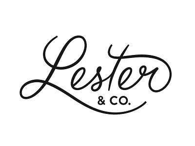 Lester & Co. lettering logo script