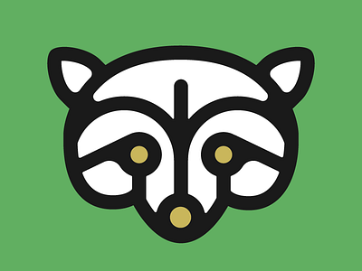 Afternoon Raccoon animal forest head logo raccoon