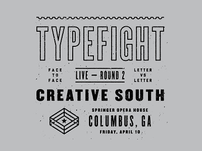 TypeFight Live at Creative South champion conference creative south georgia lettering shirt t shirt typefight typography