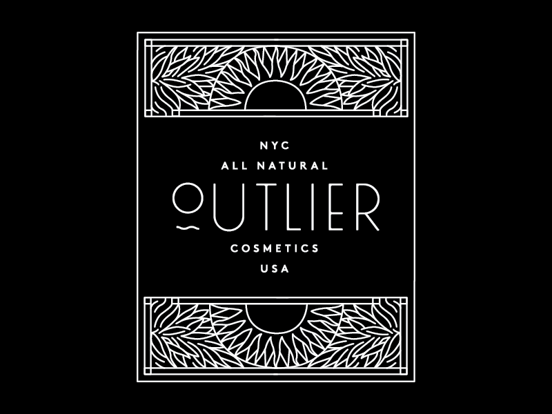 Outlier Cosmetics cosmetics frame leaves makeup natural sun type typography