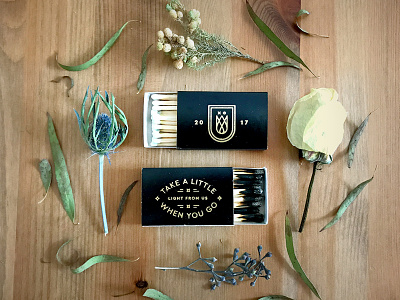 Playing Matchmaker collateral fire flowers giveaway light logo matchbook matches memento packaging poetry wedding