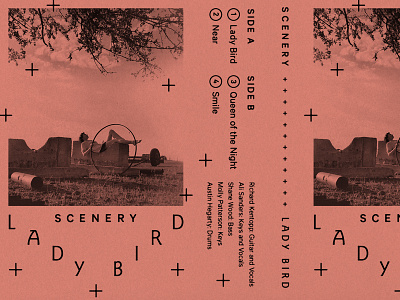 Scenery Lady Bird album art band bird cassette hula hoop music nostalgia photography pop music typography