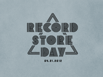 Record Store Day Logo black blue liquorstore logo multi line record record store day shirt vibro