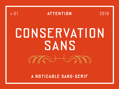 Conservation Sans display font geometric government headline logotype narrow sans serif signage typeface