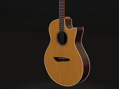Acoustic Guitar 3d blender design guitar illustration instrument modeling music