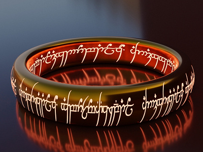 The One Ring 3d blender design elvish gollum jewelry lordoftherings lotr modeling ring