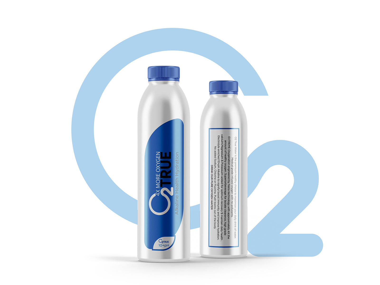 aluminum water bottle label design front and back by bilal khouidi on