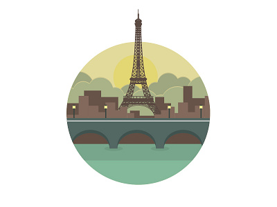 Paris art building creative design eifel flat illustration paris simple tower vector vectoria