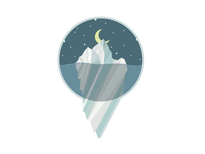 iceberg art creative design flat landscape lowpoly polygon simple vector