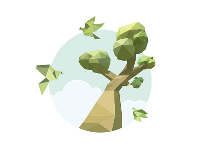 Paper Skyland art creative design flat landscape lowpoly polygon simple vector