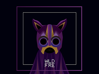 WLDFRE Album Cover album cover art direction design gradients illustration illustrator music sphinx vector