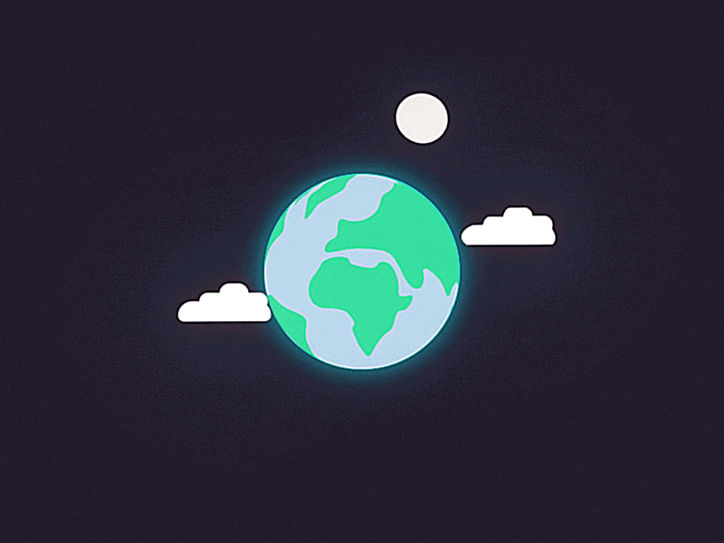 Around The World 2d ae animation earth space