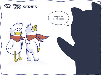 Red Scarf Heros comic heros hero animal art scarf bear duck cat illustrator comic art