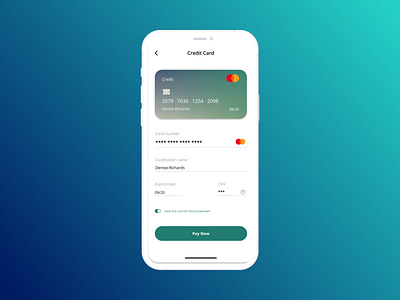 DailyUI #002 - Credit Card Checkout app design figma ui