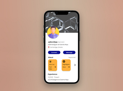 Profile screen app design branding design figma illustration ui ux vector