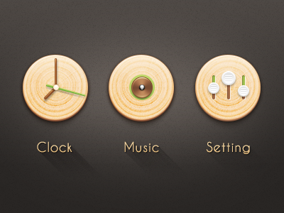 Iconx3 clock icon music steeing