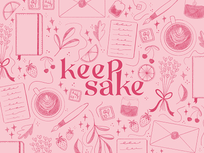 Keepsake art brand branding concept design graphic design illustration journal stationery