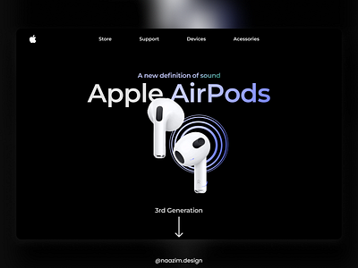 Apple Airpods Redesign Concept airbuds apple applewebdesign branding graphic design ui uidesign ux uxdesign webdesign website