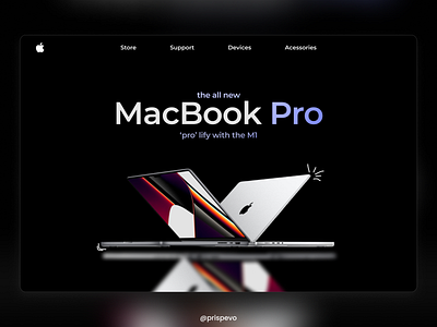 MacBook Pro Landing Page Design (Concept) appdesign ui uidesign uiinspiration ux uxinspiration webdesign