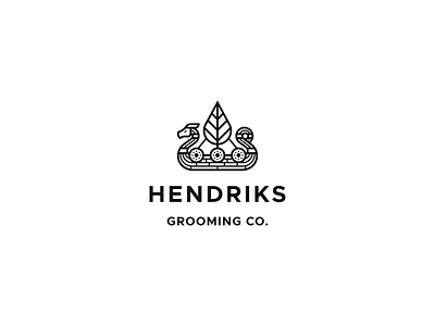 Hendriks Grooming Logo beard beard oil boat branding clean cosmetics environmental geometric grooming groot line art logo logo design mens minimalist modern vintage scandinavian shaving viking