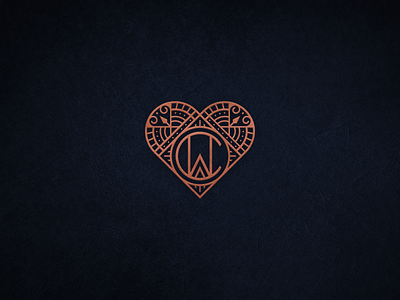 CW Monogram and Heart