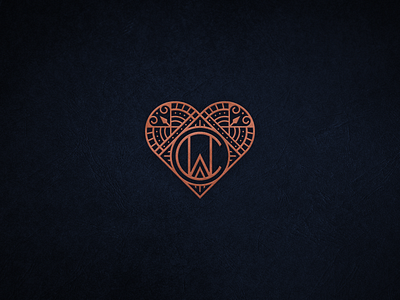 CW Monogram and Heart