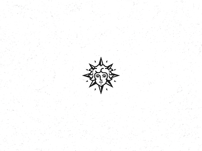 Sun King Logo black and white branding clean france french geometric line art logo logo design minimalist modern vintage monochromatic monochrome portrait simple sun